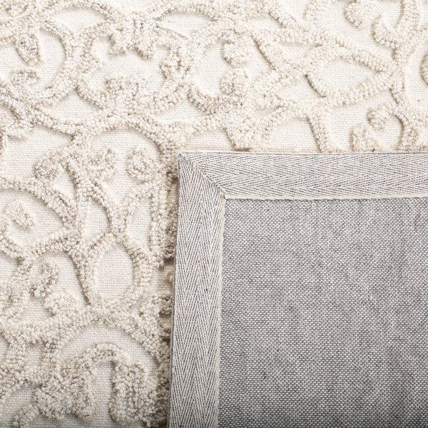 Ophelia & Co. Sarina Handmade Hand Tufted Wool Camel/Ivory Rug & Reviews Wayfair